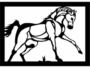 Cuadro de pared Caballo - Vector- Corte Laser