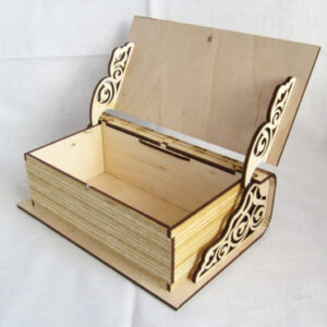 Vector caja tipo libro - Corte Láser