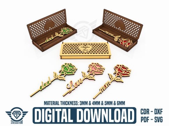 Descarga Vector - Cajita para rosa - Gratis