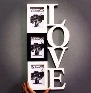 Descarga Vector - Porta retrato LOVE - Corte Láser