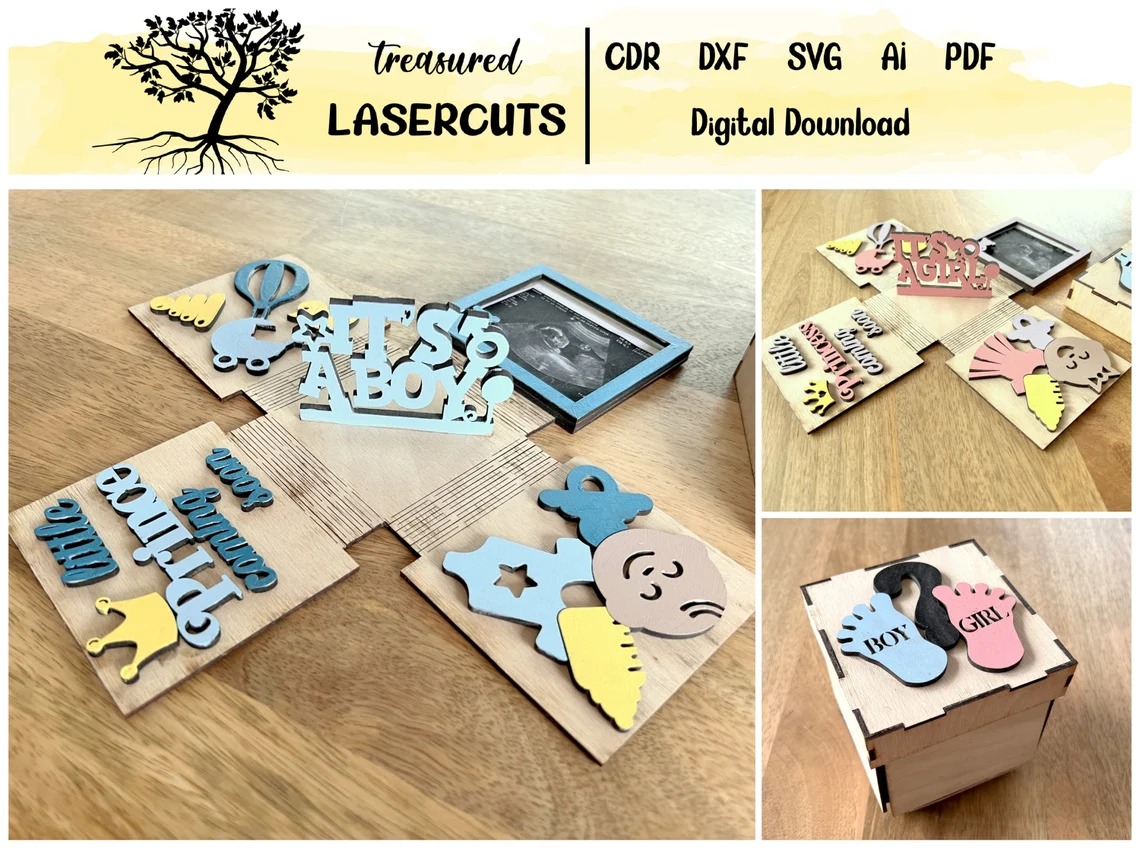 Descarga vector - Caja revelación de genero