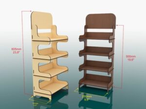 Descarga Vector - Estante recto 4 niveles