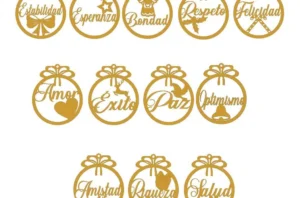 Descarga vector - Esferas 12 deseos navideños