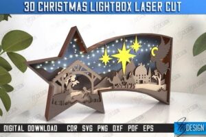 Descarga - Estrella navideña con nacimiento