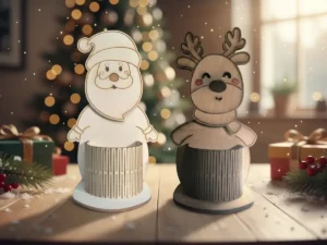 Descarga - 3 porta lápices o adornos navideños