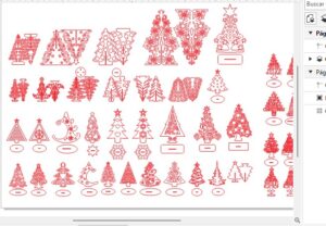 Pack - Arboles navideños con base - Corte Láser Gratis