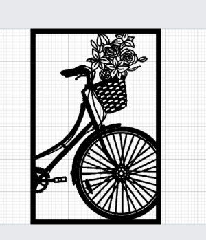 Descarga vector - Bicicleta con flores