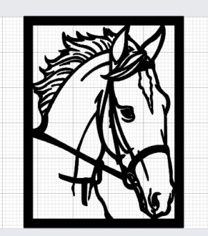 Descarga vector Cabeza de caballo corte láser