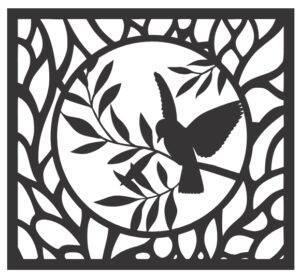 Descarga Vector - Cuadro de pared de un colibrí