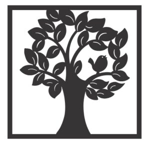 Descarga Árbol de hojas gruesas SVG - Corte Láser