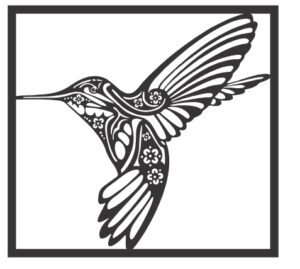 Descarga Cuadro de Colibrí gigante Corte Láser
