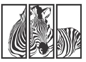 Descarga cuadro de cebras - Corte Láser