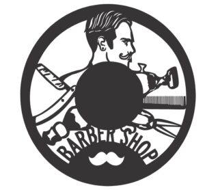 Descarga vector de Barber Shop corte láser