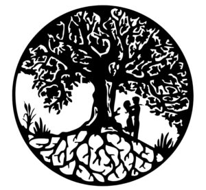 Descarga vector de árbol de la vida enamorados corte láser