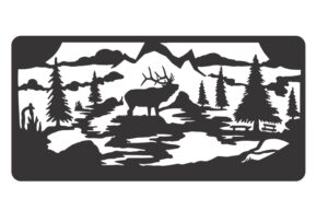 Descarga cuadro de pared de venado en el bosque