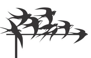 Descarga vector de golondrinas corte láser