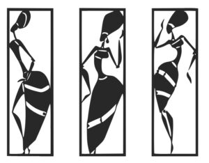 Descarga vector mujer africana corte láser