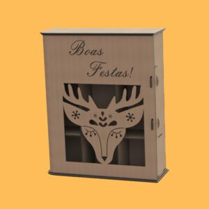 Caja porta botella diseño vendado