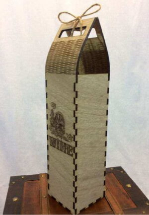 Descarga caja porta vino tipo regalo