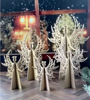 Descarga - Ángeles navideños - Corte Láser