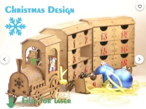 Descarga Vector - Tren Calendario de adviento