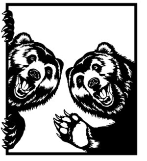 Cuadro de osos - corte láser