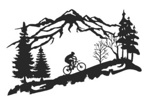 Cuadro bicicleta en montaña corte láser