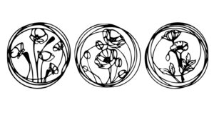 Descarga vector de mariposas en flor