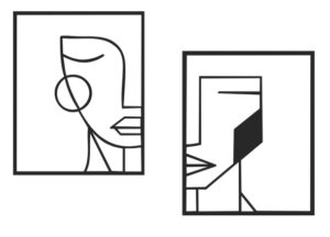 Descarga cuadro de pared media cara - corte láser