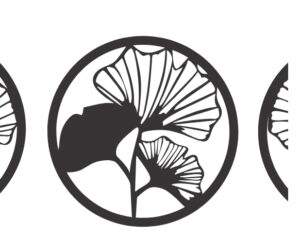 Descarga vector flores en circulo corte laser