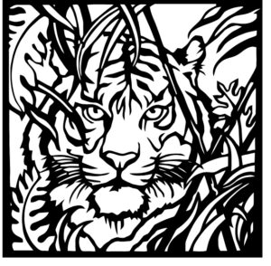 Descarga cuadro de cara de tigre