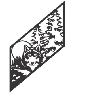 Descarga cuadro de pared de lobo