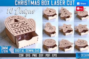 Descarga vector de cajas navideñas