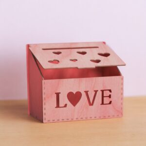 descarga vector cajita LOVE sobres